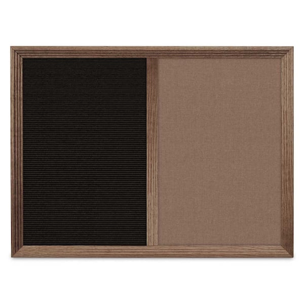 Enclosed Corkboard, 1 Door, 60"x36", 4" Fra, UV3417-BLACK-CORK